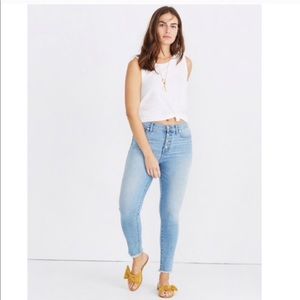 Madewell High Rise ButtonFly Skinny Crop Jeans